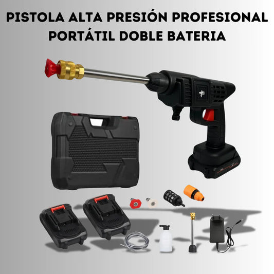 PISTOLA DE ALTA PRESIÓN PROFESIONAL PORTATIL 2 BATERIAS!